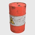 Industrial LOFT Oil Barrel Iron Barrel Old Oil Barrel 3d model