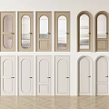 Various Hinged Doors With Glass Panels And Neutral Tones In Arched Rectangular Styles