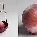 Fresh Red Onion Placed in Red Small Basket with Clear Close Up View
