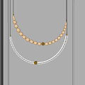 Modern Gold And White Chandelier With Circular Crystal Elements Hanging Design