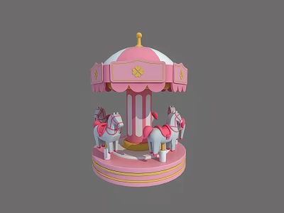 Opening Meichen Playground Meichen Carousel Meichen Net Red Photo Card Meichen Christmas Meichen 3d model