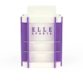 Purple and White ELL SPORT Locker with Multiple Shelves for Sports Storage