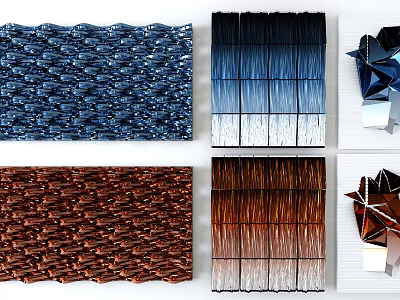 Modern Wall Decor With Woven Textures Gradient Colors And Geometric Shapes Design 3d model