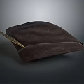 Stylish Dark Brown Corduroy Hat With Feather Decoration For Daily Use
