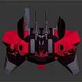 Red Robot Game And Movie Character Featuring Detailed Mechanical Design And Stylish Model