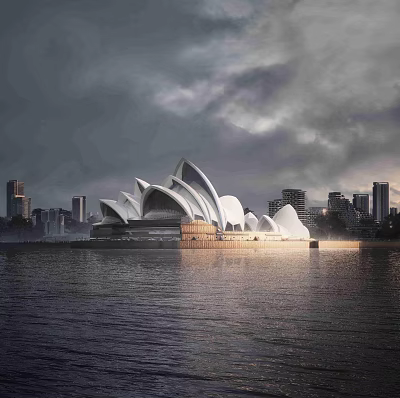 Modern Opera House Public Buildings 3d model