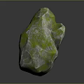 Green Moss Covered Natural Stone With Textured Surface For Garden Decoration