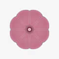 Elegant Fuchsia Glass Vase With Curved Design And Glossy Surface