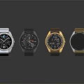 Smart Watches in Various Styles and Colors with Modern Round Dials and Leather Metal Straps