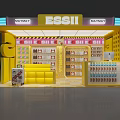 Bright Yellow Modern Creative Brand Specialty Store With Full Product Display And Neon Decorations