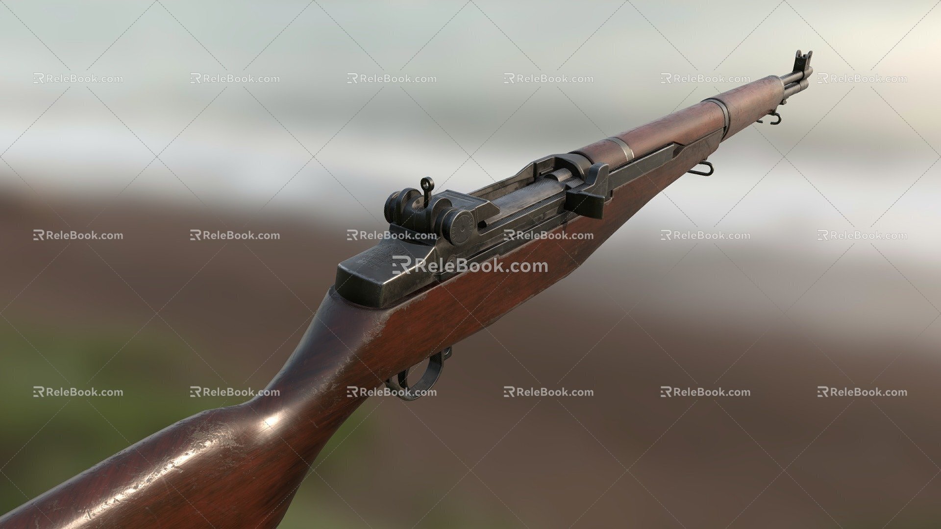 Japanese old-fashioned rifle 3d model