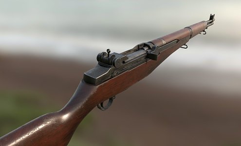 Japanese old-fashioned rifle 3d model