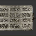 Ornate Vintage Decorative Box With Intricate Silver Carvings And Gold Accents