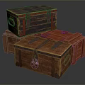 Stacked Vintage Wooden Chests With Rustic Design And Metal Clasps For Home Storage