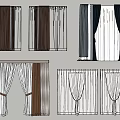 Various Colored Curtain Collection With Sheer Linen Double Layer And Tieback For Home Interior