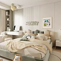 Kids Room Interior Design With MICKY Wall Decor Bed Pillows Desk Computer Balloons And Toys