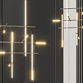 Modern Minimalist Chandelier Featuring Geometric Line Design For Contemporary Interiors