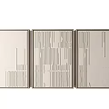 Set Of Three Modern Geometric Line Art Decorative Paintings For Home Interior Wall
