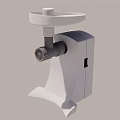 White Electric Meat Grinder With Stainless Steel Parts For Home Kitchen Use
