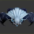 Fantasy Female Character With Blue Long Hair Ornate Silver Blue Armor And Cloak
