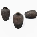 Old pottery jars, jars, old objects 3d model