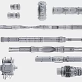 Various Types of Pipes and Plumbing Fittings Including Connectors Valves and Different Sizes