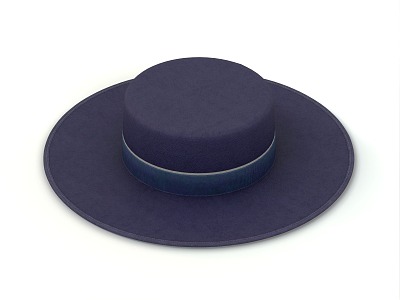 Flat Top Hat Felt Hat Wool Top Hat Clothing Top Hat Wool Top Hat Soft Top Hat Casual Hat for Autumn and Winter 3d model