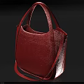 Pink Leather Handbag With Top Handles Detachable Shoulder Strap And Minimalist Design