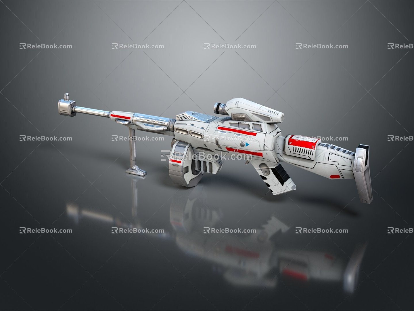 Modern Sniper Gun Sight Sniper Rifle Sci-Fi Sniper Rifle 3d model