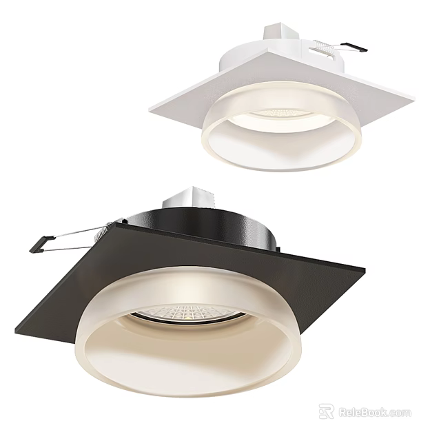 Modern Black And White Recessed Downlights Spotlights For Indoor Ceiling Lighting 3d model 