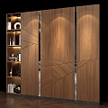 Light Luxury Bookcase Locker 3d model