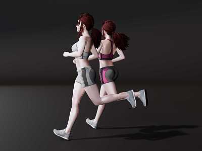 Modern Running Girl Running Figure model