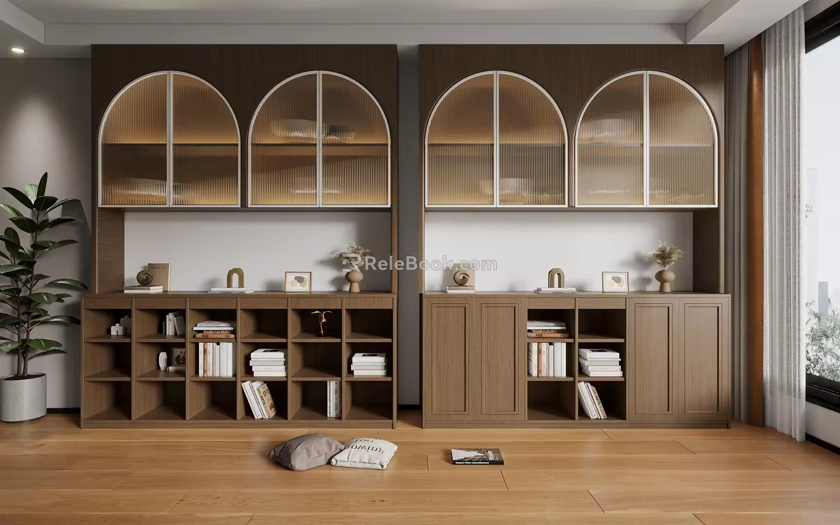 Modern bookcase 3d model