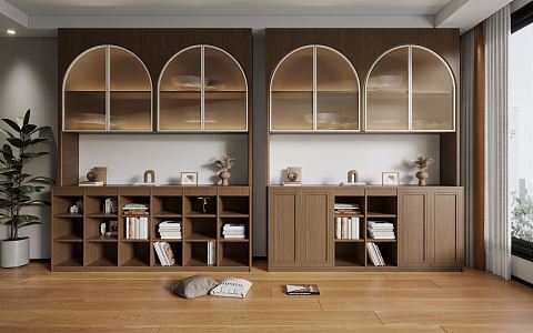 Modern bookcase 3d model