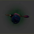 Young Witch In Colorful Cloak Holding Purple Broom With Orange Sprites And Green Glow