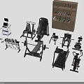 Variety of Fitness Equipment Including Treadmill Dumbbells Fitness Bench Strength Training Machines And Exercise Bike