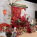 Chinese style beautiful Chen Xiaojing red 3d model