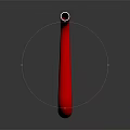 Red Bicycle Handlebar With Modern Ergonomic Design And Sleek Reflective Surface