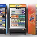 Colorful Commercial Beverage Refrigerators Stocked With Pepsi Fanta And Various Cold Drinks