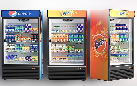 Modern Freezer Cold Drink Cabinet Freezer 3d model