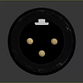 Professional Audio Video Connector With Black Body Red Section And Metal Contacts