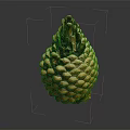 Close Up View Of Natural Detailed Pine Cone With Textured Brown Surface