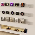 Transparent Wall Mounted Shelves Display Vinyl Records And Album Covers