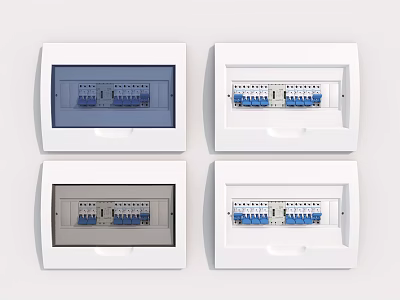 Modern switch strong electric box empty unpacking 3d model