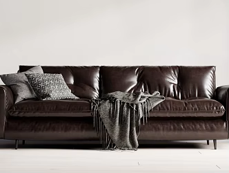 Modern double sofa multiplayer sofa 3d model