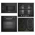 Essential Modern Kitchen Appliances Including Microwave Oven Electric Oven Gas Stove And Induction Cooktop
