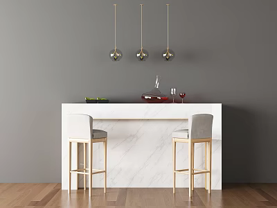 Modern Bar Chair Combination Bar Counter Combination 3d model