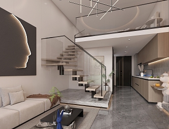 Modern Apartment Duplex Single Apartment 3d model