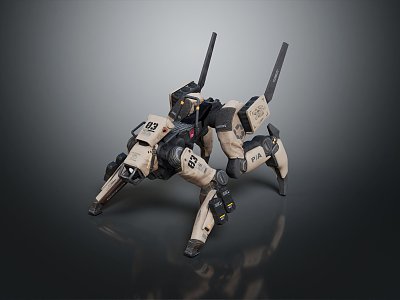 Modern Robot Dog Mechanical Dog Science Fiction Dog Science Fiction Dog 3d model