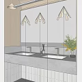 Modern Bathroom Vanity With Double Sinks Mirror Wooden Cabinets And Flowers